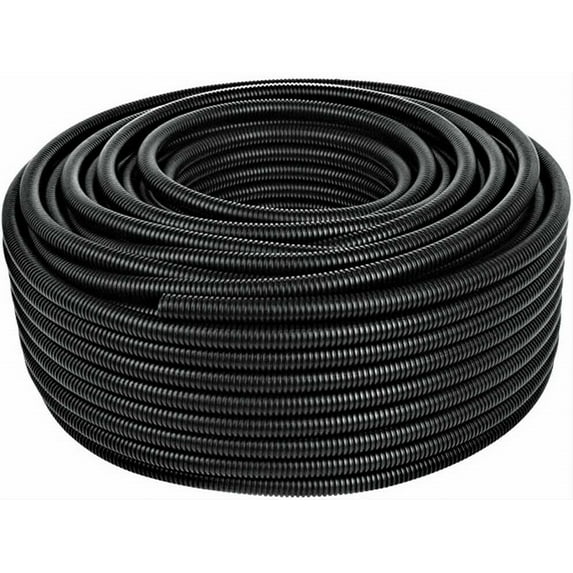 100 Ft 1/8" Split Wire Loom Conduit Polyethylene Tubing Black Color Sleeve Tube
