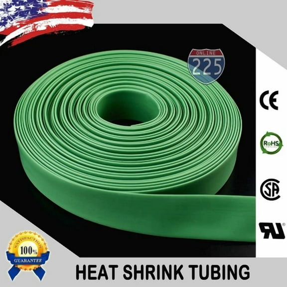 100 Ft. 100' Feet Green 1/4" 6Mm Polyolefin 2:1 Heat Shrink Tubing Tube Cable Us