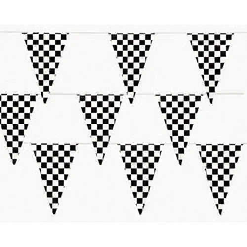 100 Ft Nascar Daytona Checkered Flag Banner Black White Pennant Car Racing Party