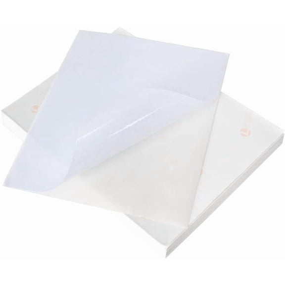 100 Full-Sheet Sticker Paper Matte 8-1/2" x 11" Self Adhesive Shipping Labels for Laser & Inkjet Printers (100 Labels)