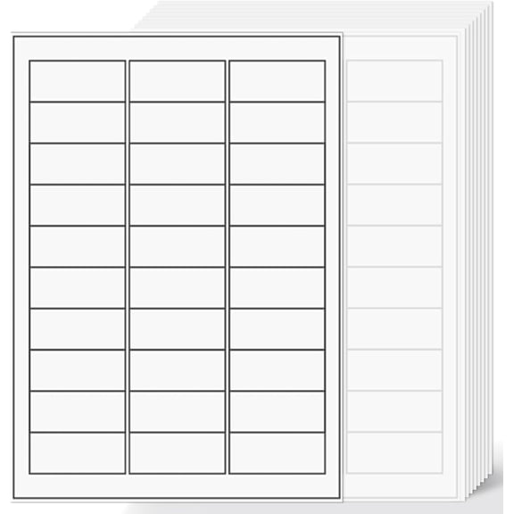 100 Full Sheets Sticker Paper for Laser & Ink Jet Printers, 8.5" x 11" Full Sheet Address Shipping Label, 100 Sheets 100 Labels