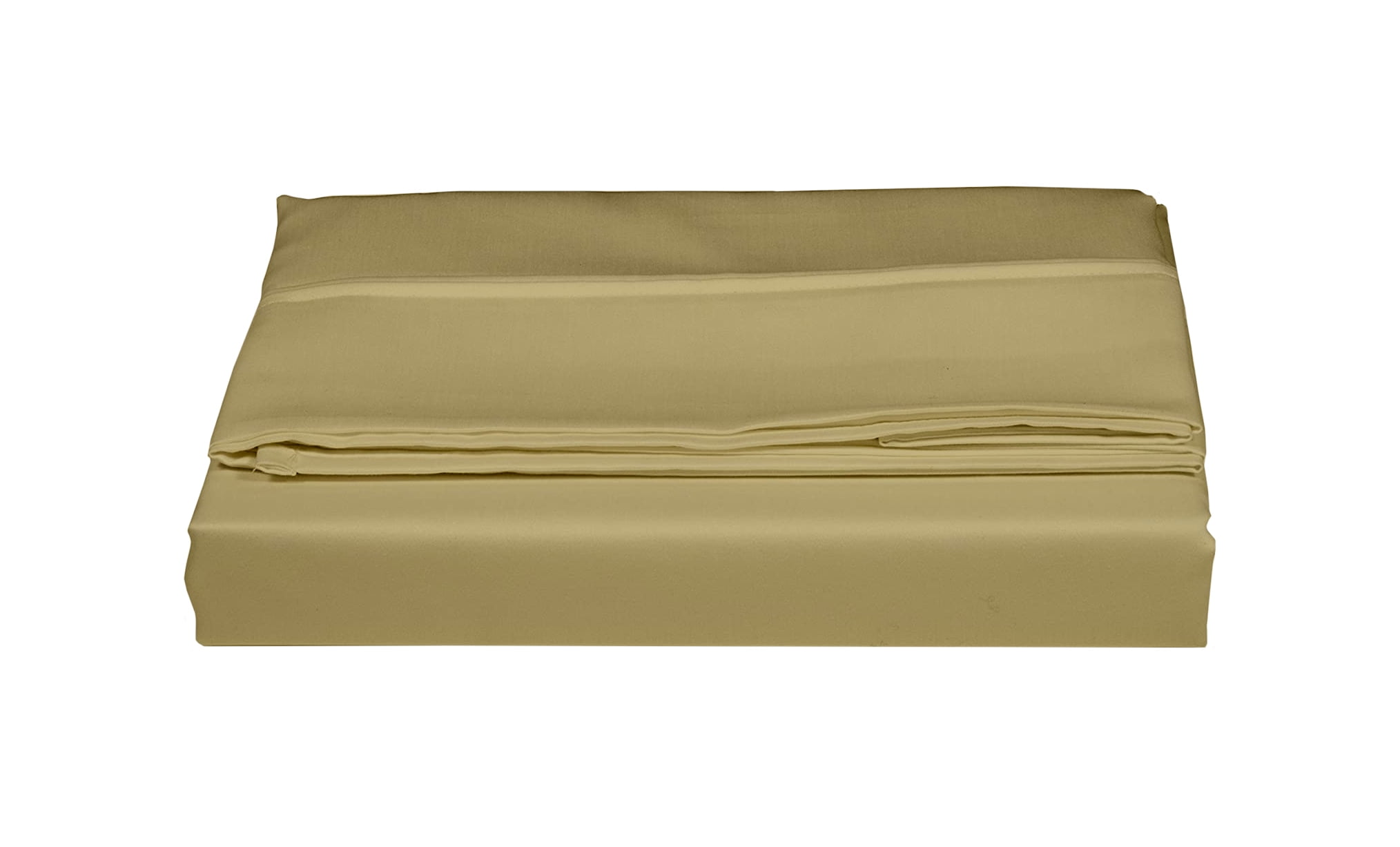A1HC 100% Organic Cotton Flat Sheet 300 TC, Wrinkle Resistant Soft Lustrous Sateen Weave Sheets, Queen 105" x 96", Sand