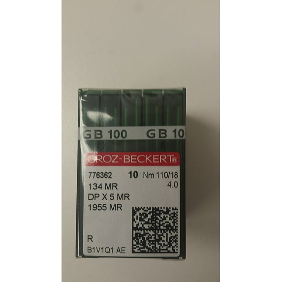 100 GROZ-BECKERT GEBEDUR 134 MR / 135X5 MR Titanium Quilting Machine Needles -MR 4.0 (110/18)