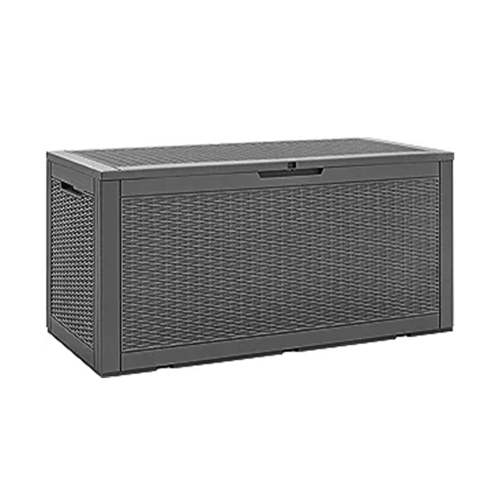 100 Gallon Gray Lockable Plastic Deck Box