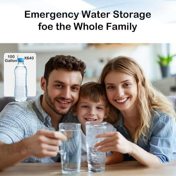 100 Gallon Emergency Water Storage Bladder, Reusable Water Bag for Disaster Preparedness