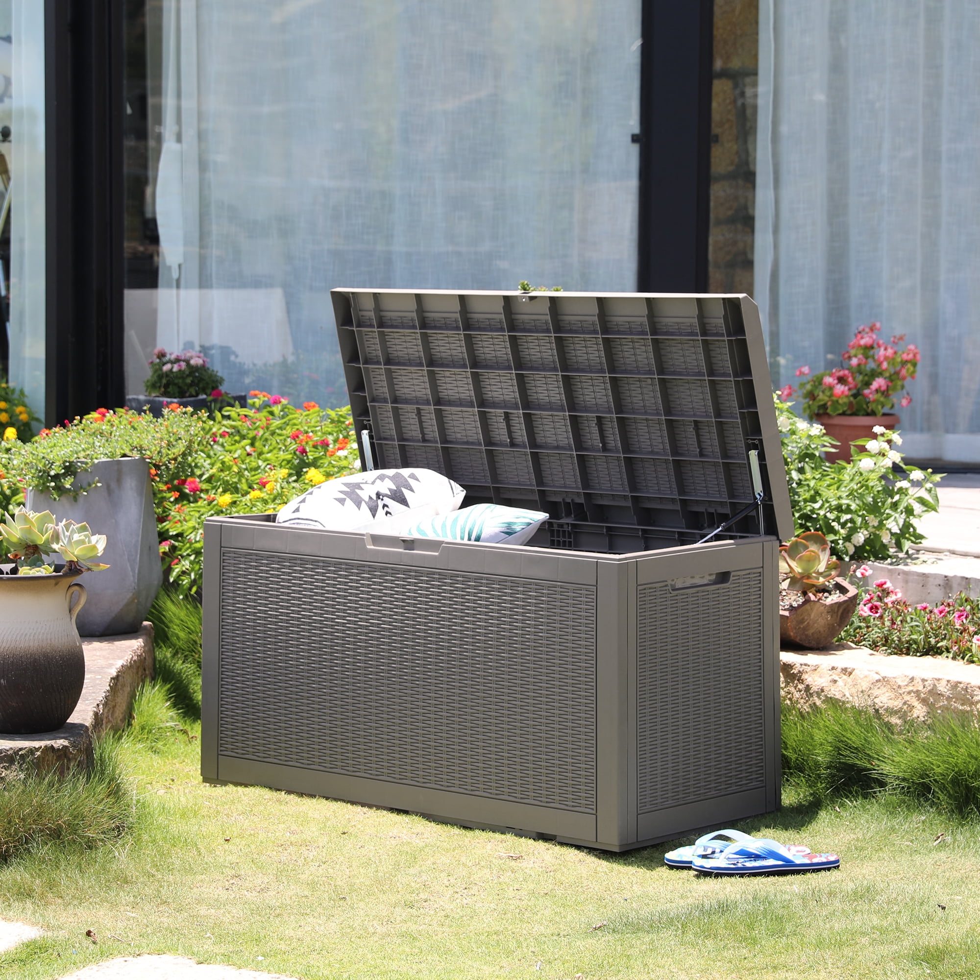 100 Gallon Outdoor Storage Solution for Patio Furniture, Outdoor ...