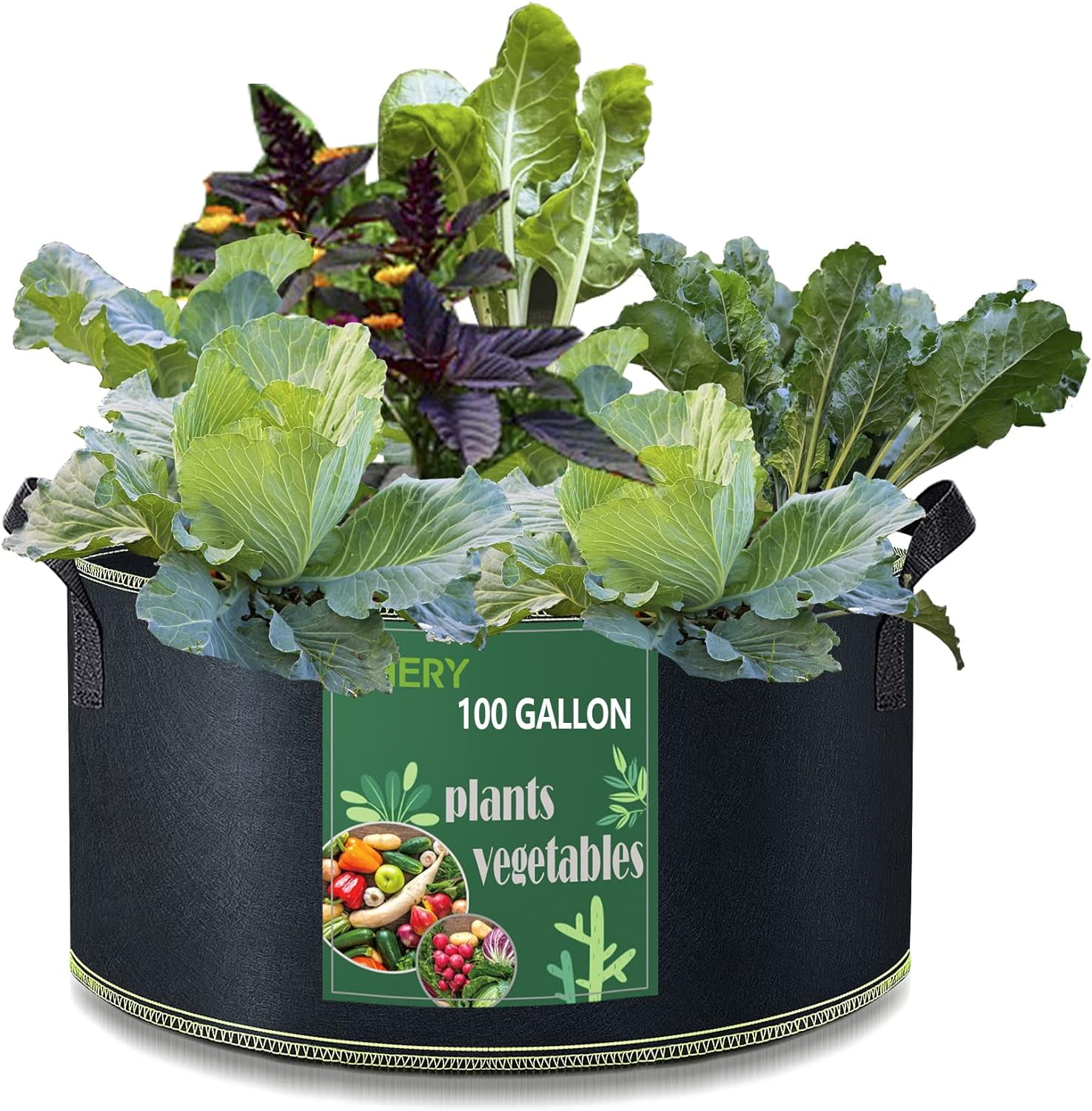 100 Gallon Planting Grow Bag Black Heavy Duty Thickened Grow Bags