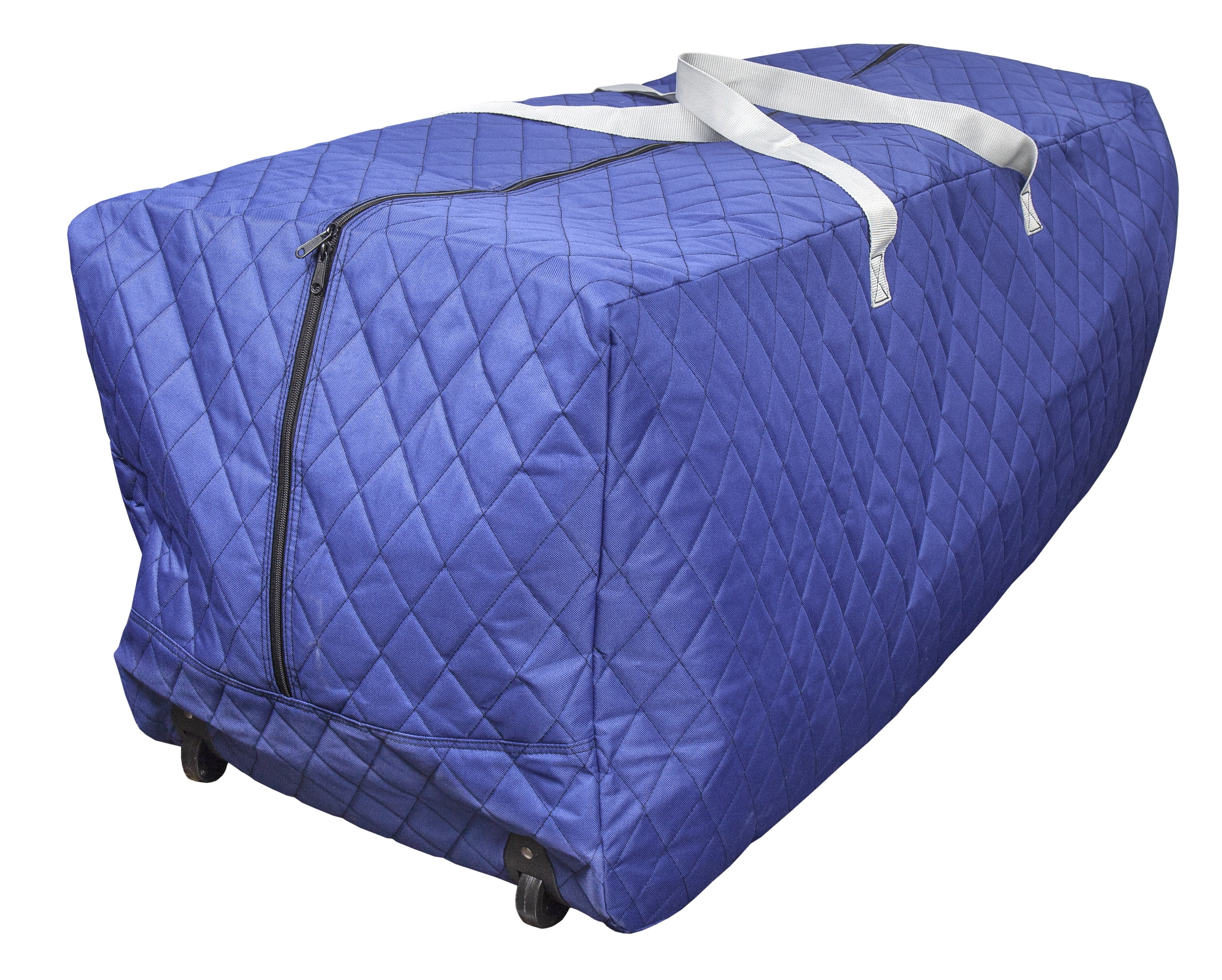Blue Quilted 100 Gallon Wheeled Storage Bag with Handles