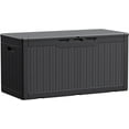 100 Gallon Waterproof Large Resin Indoor Outdoor Lockable Storage
