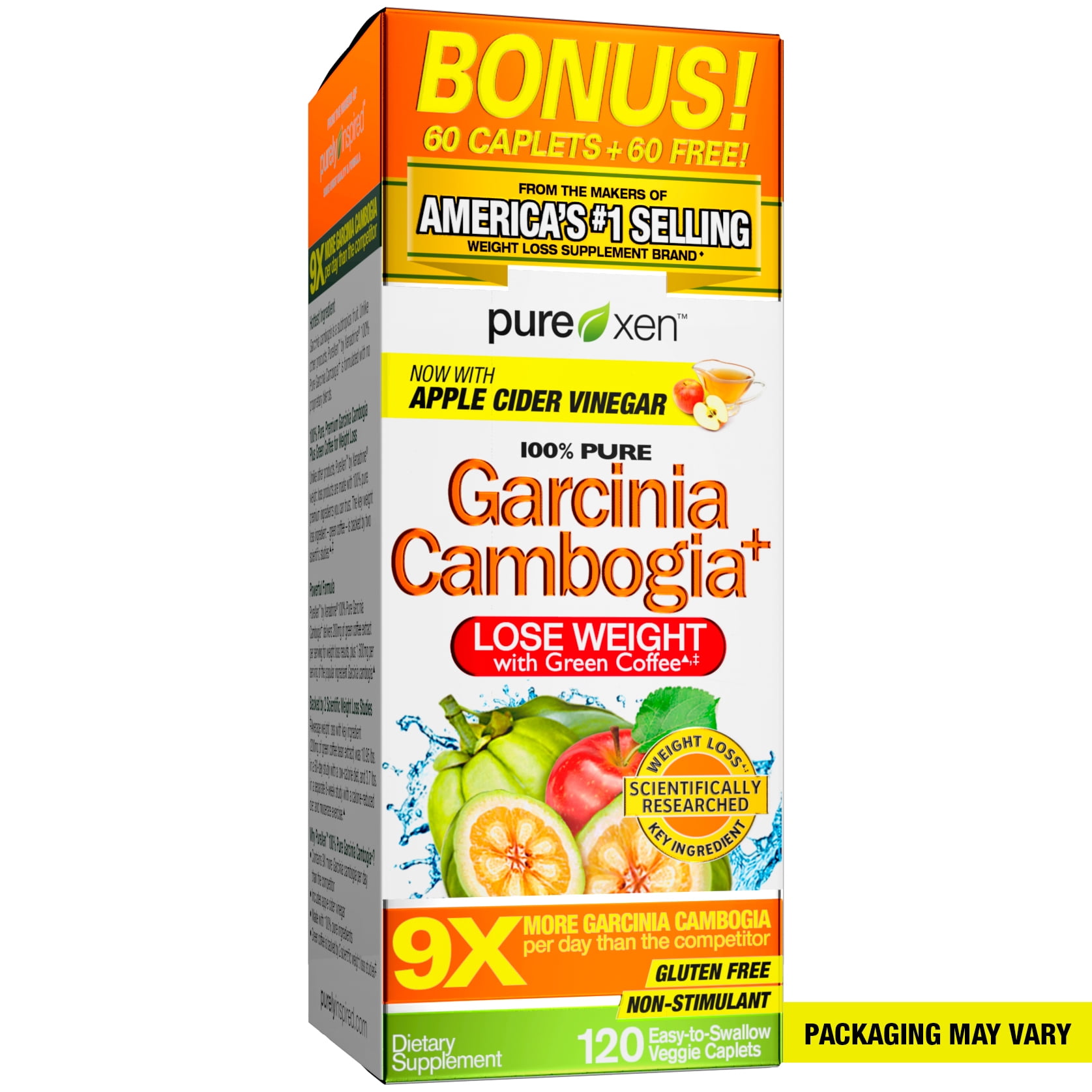 Purely Inspired Garcinia Cambogia Fat Burner Lose Pills, Organic