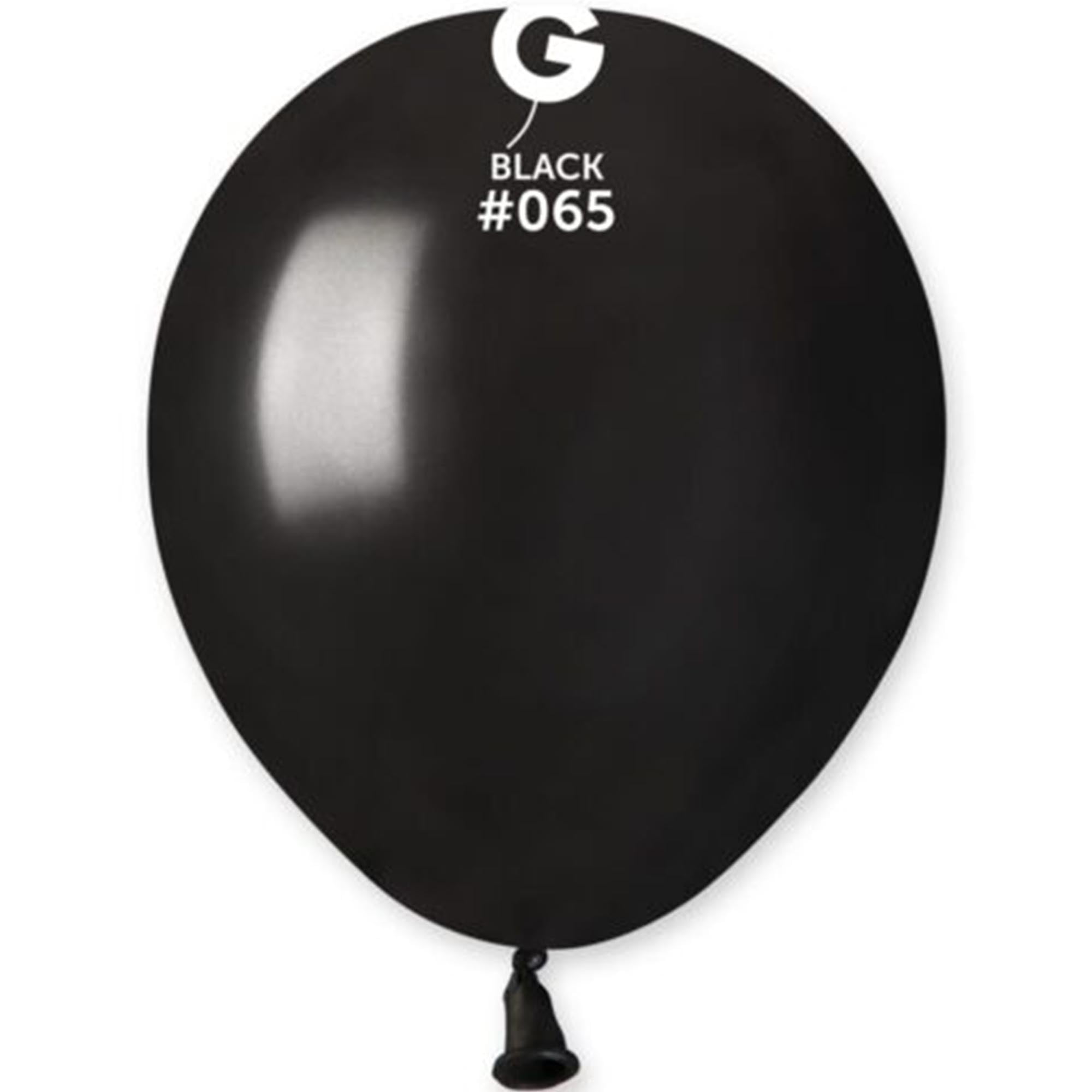 100 Gemar Metallic Black Balloons 5