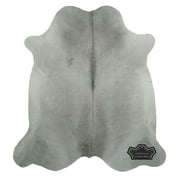 100% Genuine Leather Cowhide Rug in Gray | Medium 5' x 7'| Best Price Guaranteed
