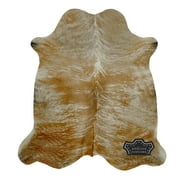 100% Genuine Leather Cowhide Rug in Light Brindle | Large 6' x 7'| Best Price Guaranteed