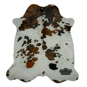 100% Genuine Leather Cowhide Rug in Light Tricolor | Extra Large 6' x 8'| Best Price Guaranteed