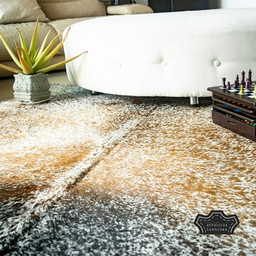 100% Genuine Leather  Cowhide Rug in Multicolor Speckled | Medium 5' x 7'| Best Price Guaranteed