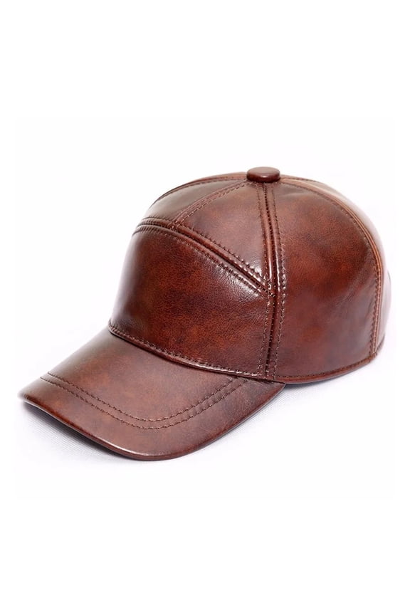 100% Genuine Leather Leather Hat Season Man Leather Cap Outdoor Shade Leather Baseball Cap ,Fashion