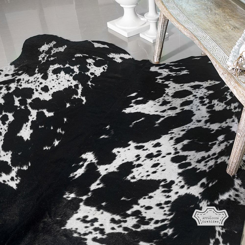 Authentic Black and White Cowhide Rug 6' x 8'