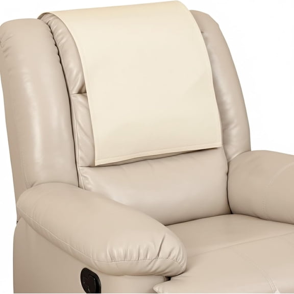 100% Genuine Leather Recliner Chair Headrest Cover – Sofa & Furniture Protector – Slipcover for Home & Office