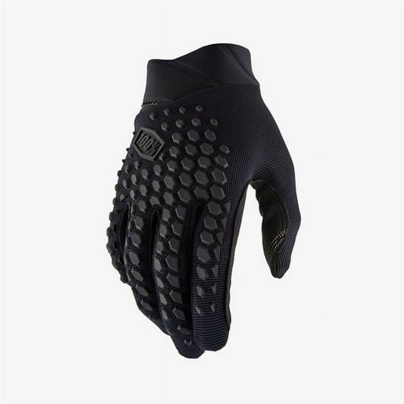 100% Geomatic Gloves - Black/Charcoal, Full Finger, Men's, Small
