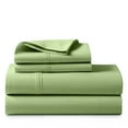 thumbnail image 1 of ABORN 100% Giza Egyptian Cotton 400 Thread Count 4 PC Bedsheet - Sage, King 28" Deep Pocket, 1 of 9