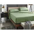 thumbnail image 1 of ABORN Giza Egyptian Cotton bedsheet 400-TC 4 PC Sage Split-Head King 40" Split 12" Pocket, 1 of 9