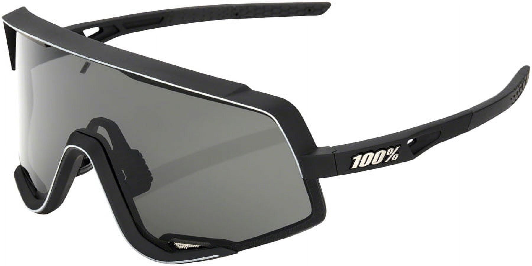 100% Glendale Sunglasses: Soft Tact Black Frame with Smoke Lens