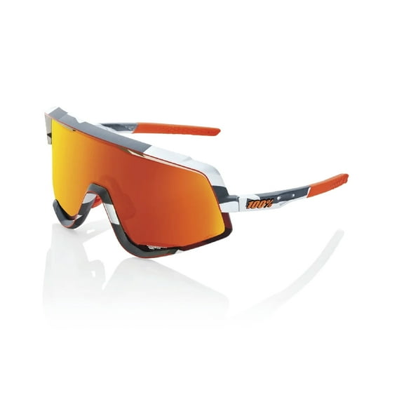 100% Glendale Sunglasses - Soft Tact Grey Camo; HiPER Red Multilayer