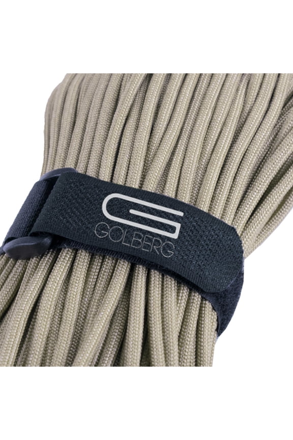 100' - Golberg Type III 7 Strand 550 MIL-C-5040-H Mil Spec Tested Paracord (Parachute Cord) : Outdoor Tie Down Rope - Desert Tan - Made in America