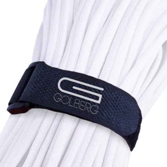 100' - Golberg Type III 7 Strand 550 MIL-C-5040-H Mil Spec Tested Paracord (Parachute Cord) : Outdoor Tie Down Rope - White - Made in America