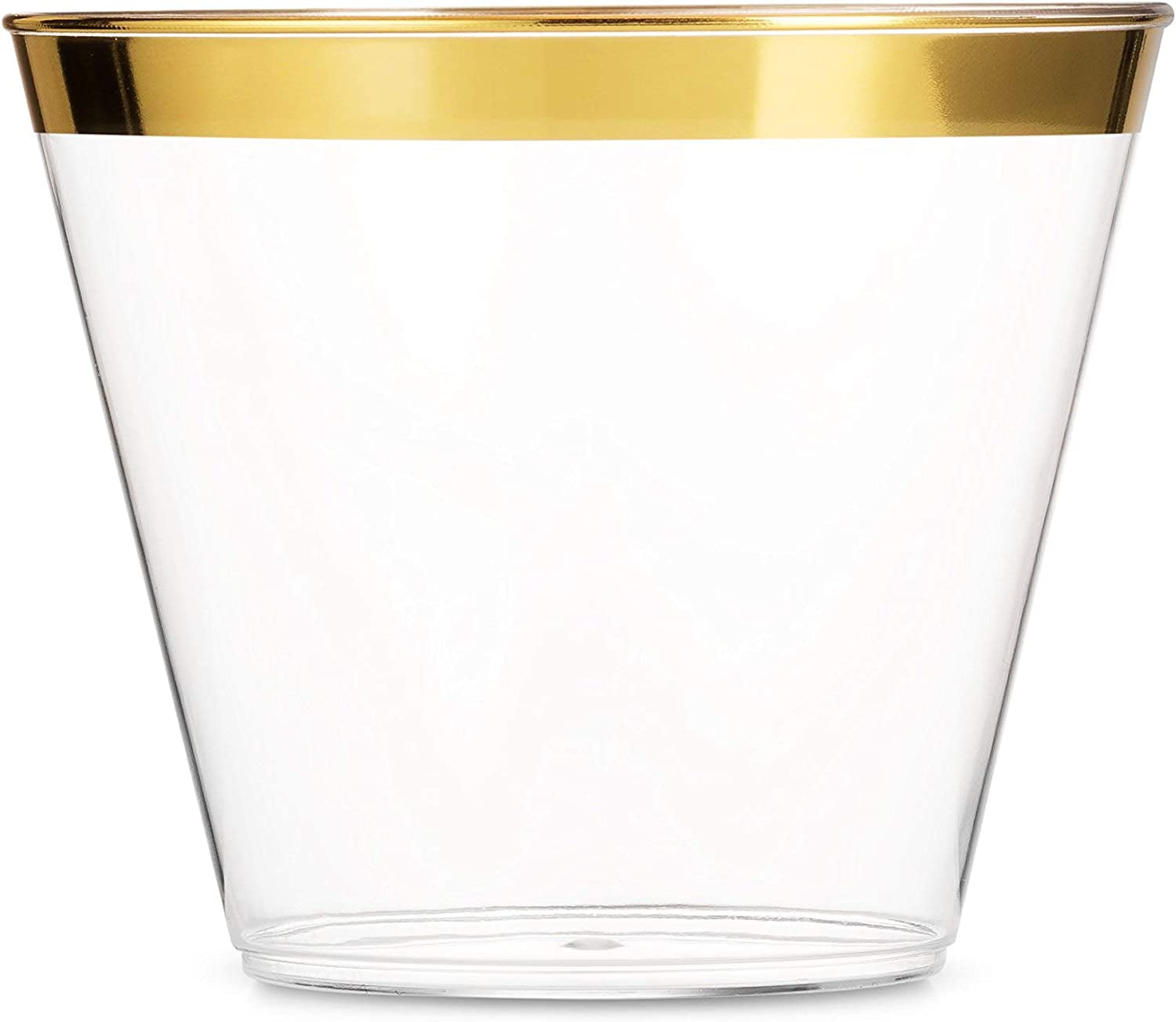 https://i5.walmartimages.com/seo/100-Gold-Plastic-Cups-9-Oz-Clear-Old-Fashioned-Tumblers-Fancy-Gold-Rimmed-Cups-Disposable-Wedding-Cups-Elegant-Party-Cups-with-Gold-Rim_4184e77a-e270-4819-9673-667189cfc8c2.0323ddfc018f17f18b071721f72658bb.jpeg