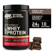 Optimum Nutrition Gold Standard 100% Whey Protein Powder, Double Rich Chocolate, 10 Servings