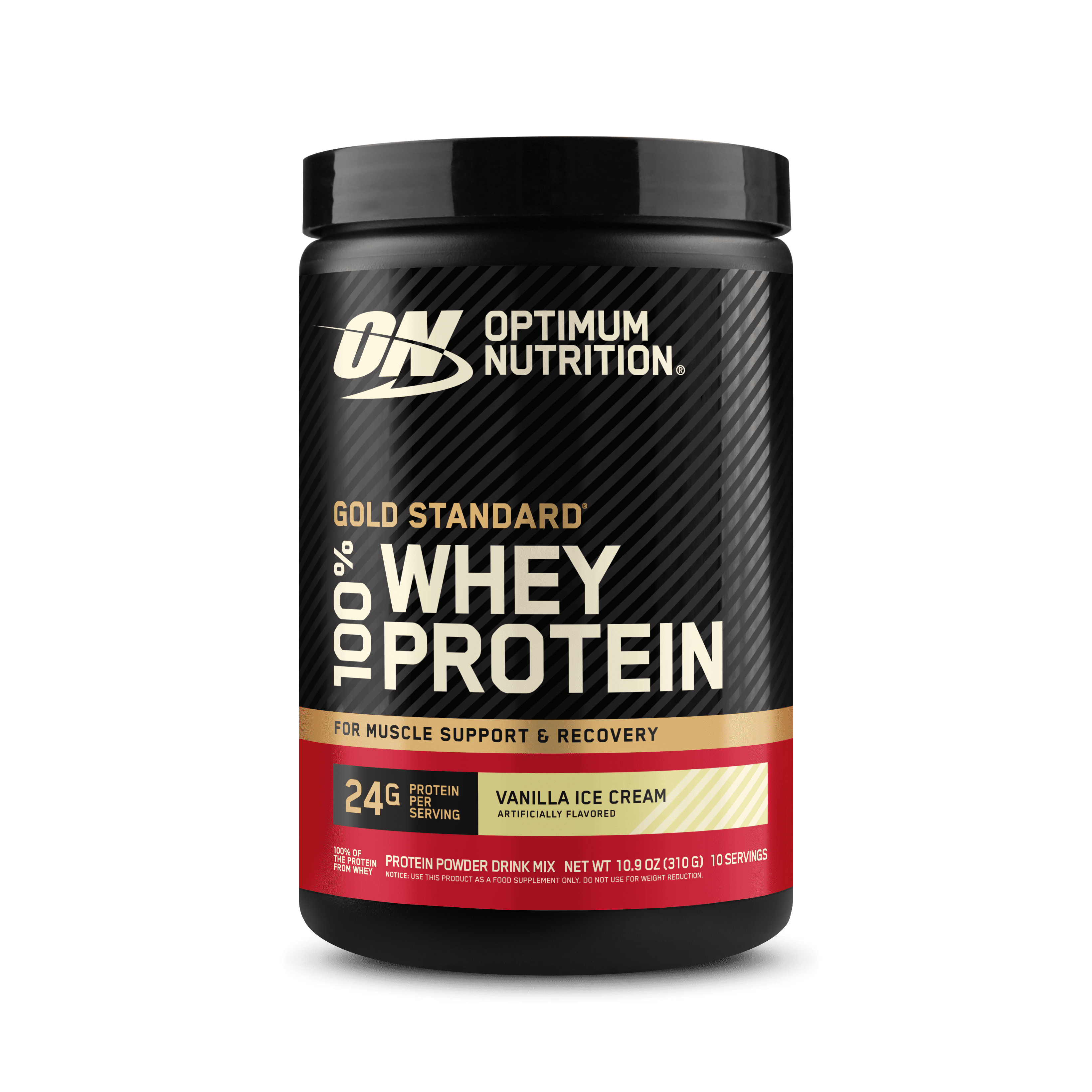 Optimum Nutrition, Gold Standard 100% Whey Protein Powder, Vanilla Ice Cream, 10.9 oz, 10 Servings