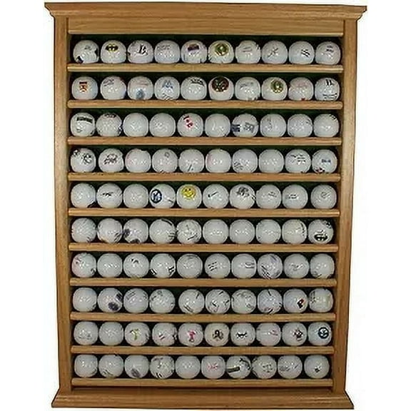 Golf Ball Display Case | Holds 100 Golf Balls | Handcrafted Solid Wood | Four Color Options