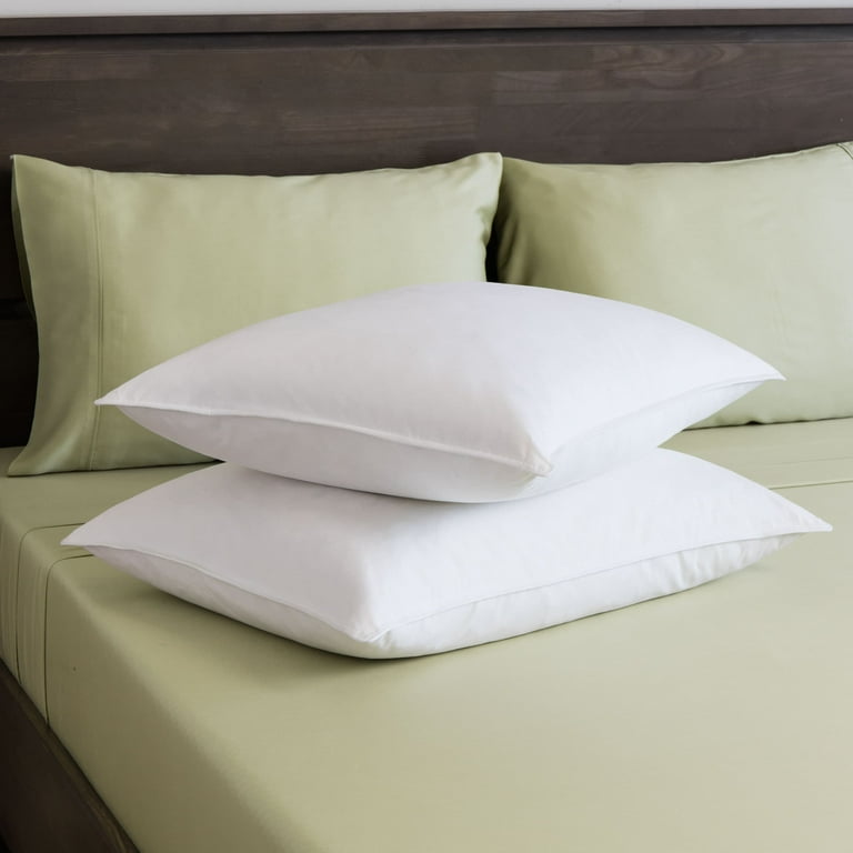 100 Goose Feather Pillow 100 Cotton Shell 2 Pack Jumbo Size Pillows