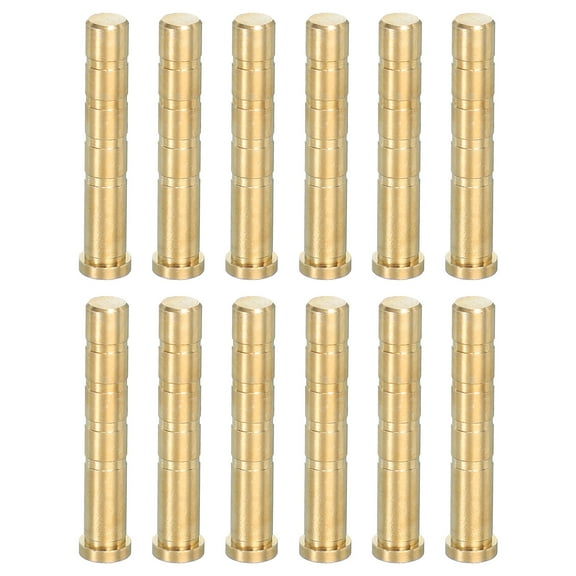 100 Grain Archery Arrow Brass Insert Insert Screw Copper Brass Arrow for .244/ 6.2mm Carbon Arrows, 12 Pack