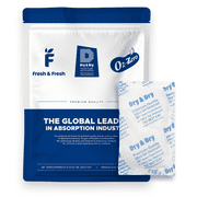 100 Gram [10 Packs] "Dry & Dry" Premium Silica Gel Packets Desiccant Dehumidifiers - Rechargeable Fabric