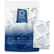 100 Gram [5 Packs] Dry & Dry Premium Silica Gel Packets Desiccant Dehumidifiers - Rechargeable Fabric