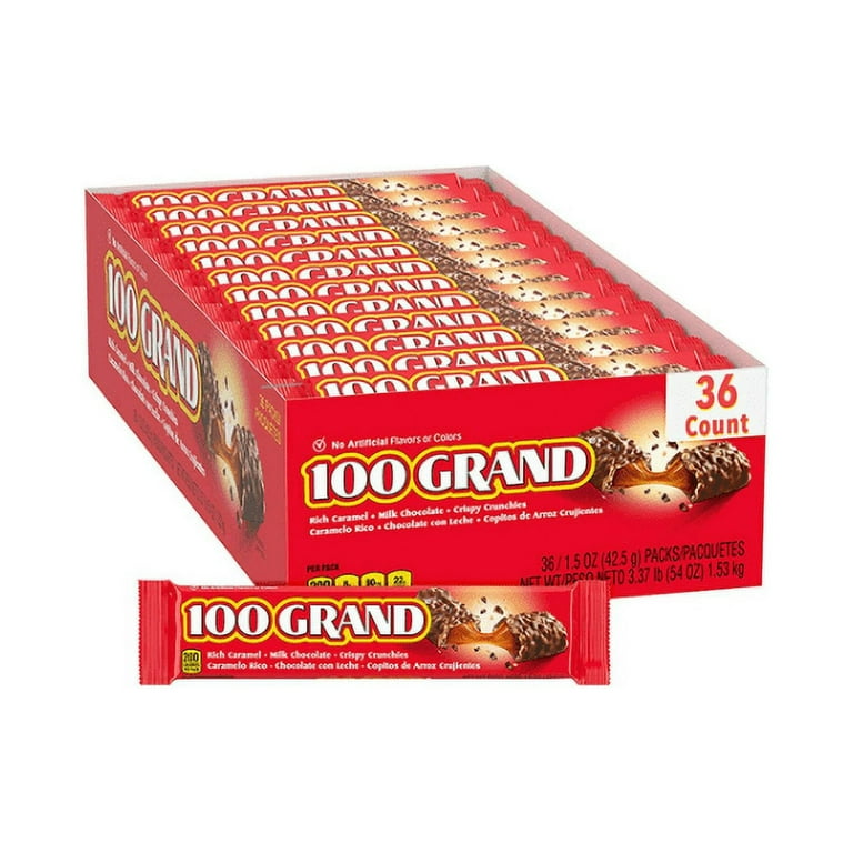 100 Grand Candy Bars, oz, 36 count