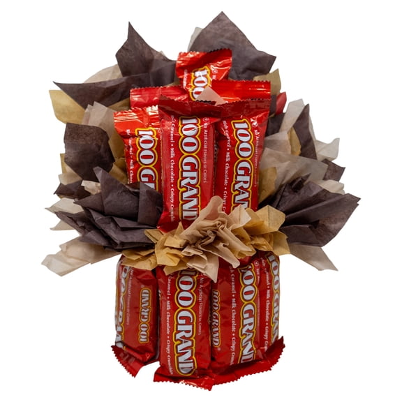 100 Grand Fun Size Candy Bar Bouquet
