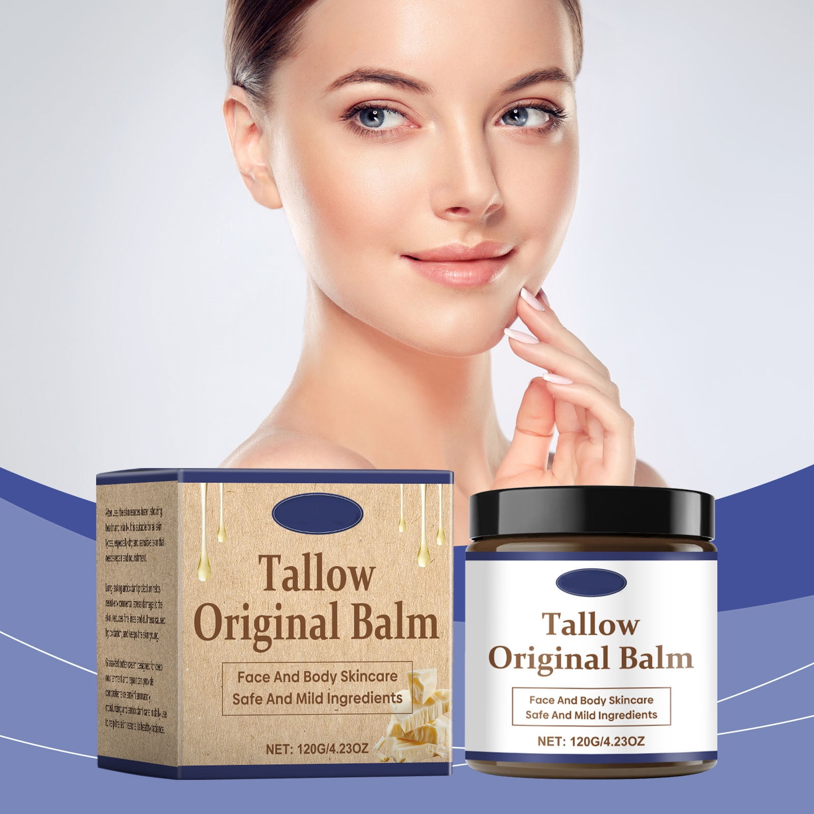 100 Grass Fed Beef Tallow for Skin Care Face + Body Whipped Moisturizer 100 Natural