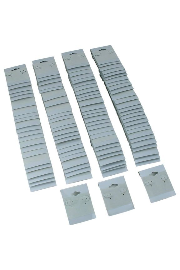 100 Gray Hanging Earring Cards 2 Inch Jewelry Display