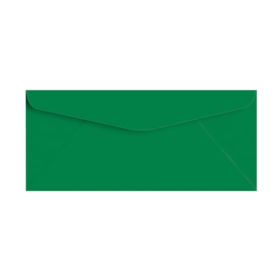 100 Green #10 Envelopes - 9.5" x 4.125" - Standard Flap - EnvelopesOn Brand Envelopes