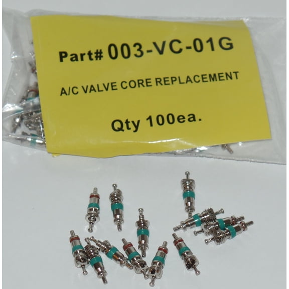 100 Green Bond Tire Valve Stem Core Fits:TR413 TR414  A/C VALVE CORE REPLACMENT