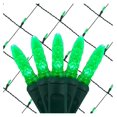 thumbnail image 1 of 100 Green LED Net Lights, 4 x 6 ft Green Wire Outdoor Holiday Bush & Hedge Lighting for Christmas Displays, Grade, 1 of 5
