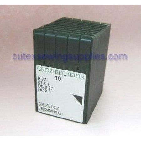 100 Groz-Beckert B27 DCX27 Ball Point Overlock Sewing Machine Needles -Size 10 (metric 70)