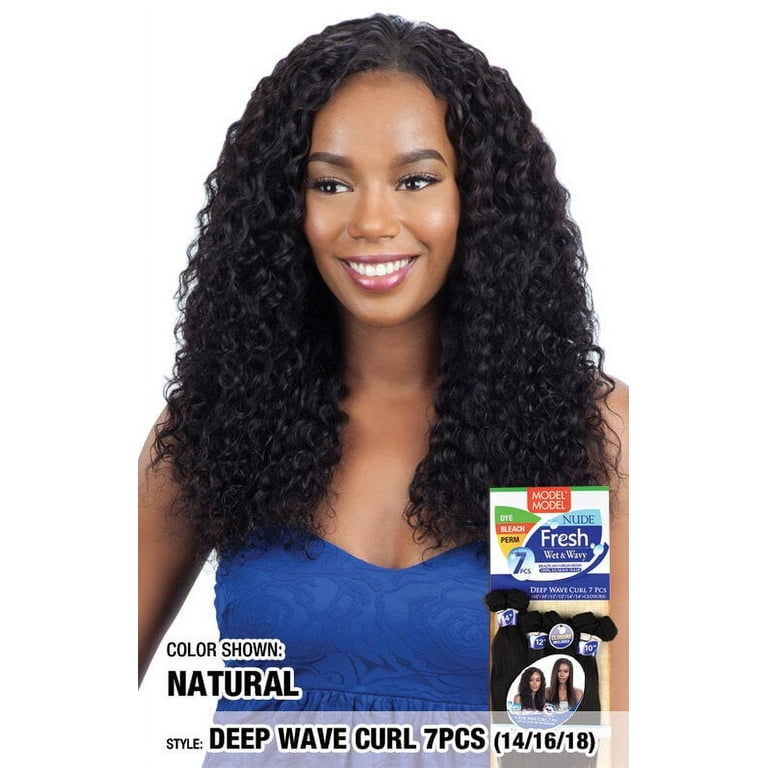 100 HUMAN WEAVE Wet Wavy Hair 7PCS Closure Included DEEP WAVE