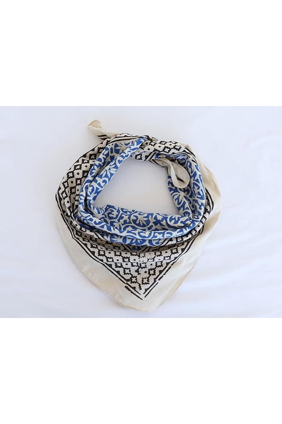 100% Hand made Print Soft bandana Cotton Bohemian bandana Style Cotton Neck Scarf Handmade Organic Boho Bandana