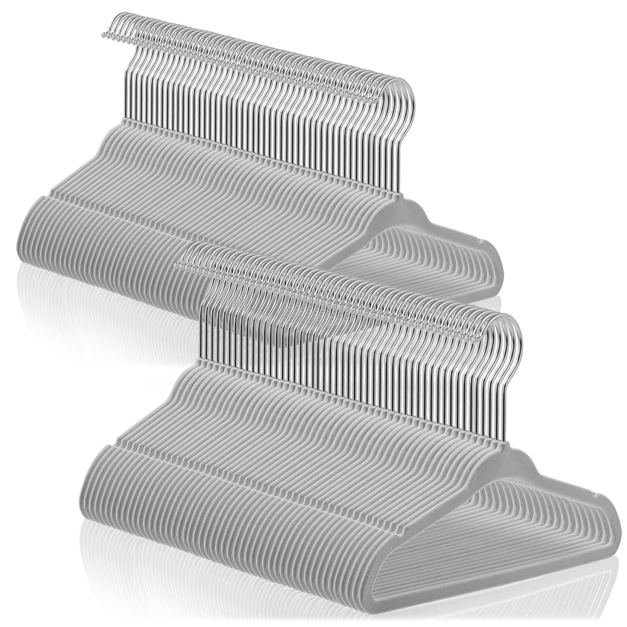 100 Hangers - 11" Size For & Clothes Gray