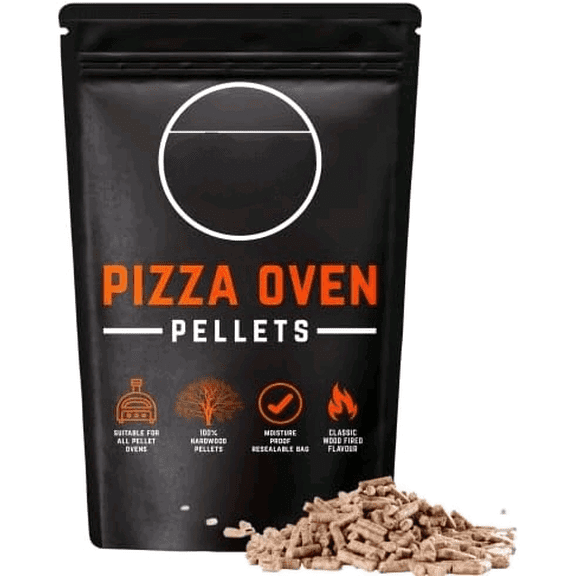 100% Hardwood Pizza Oven Pellets - Moisture Proof Resealable Bag - High Heat Output - Suitable for Ooni, Dellonda, Nero, Fresh Grills, Ninja Woodfire and Other Pellet Ovens and Grills - 10lb Bag