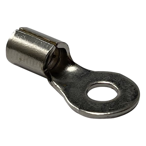 (100) High Temperature Non-Insulated Ring Connector 8 Gauge AWG #10 Stud Electrical Wire Terminal - USA